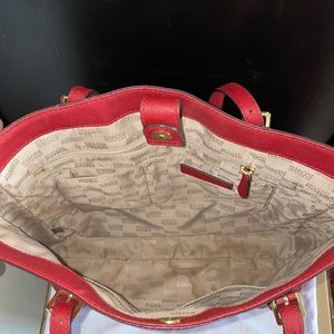 Red Leather Michael Kors